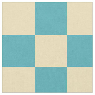 Tecido Teste padrão checkered amarelo de turquesa