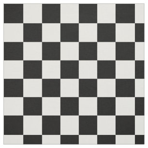 Tecido Teste padrão Checkered branco preto