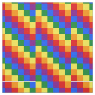 Tecido Teste padrão Checkered de LGBT