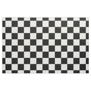 Tecido Teste padrão Checkered preto e branco retro