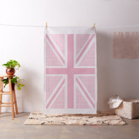 Teste padrão cor-de-rosa do guingão de Union Jack