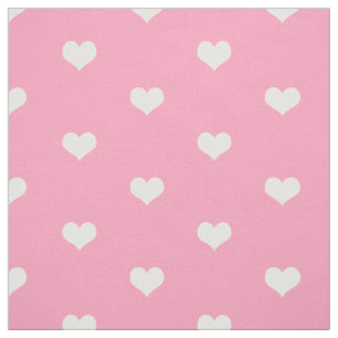 Tecido Teste padrão cor-de-rosa e branco simples elegant