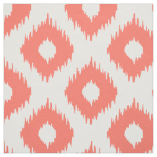 Tecido Teste padrão coral de Ikat