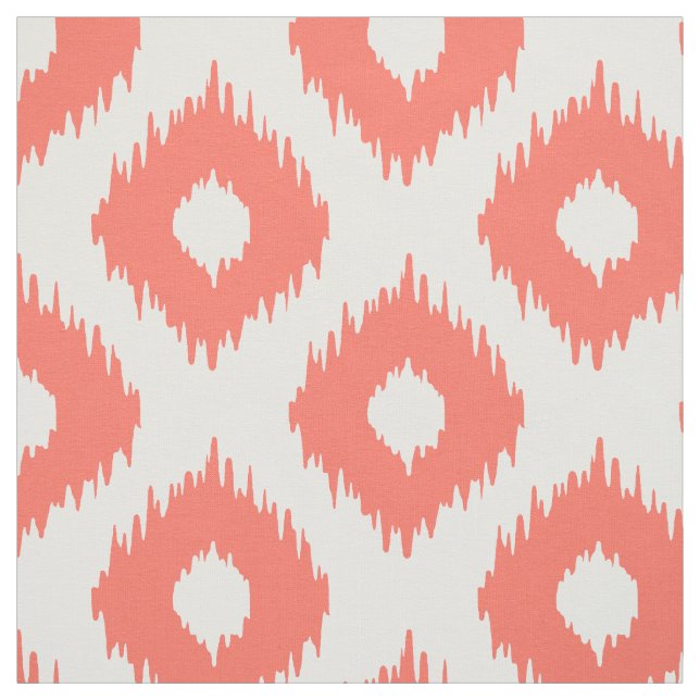 Tecido Teste padrão coral de Ikat (Modelo)