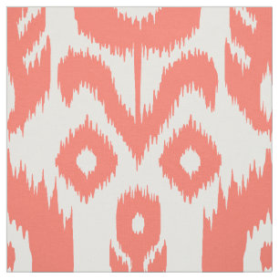 Tecido Teste padrão coral de Ikat