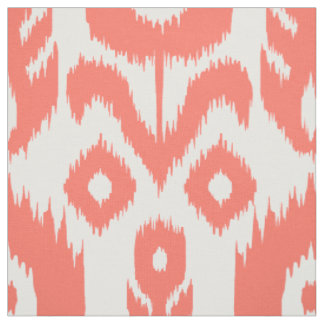 Tecido Teste padrão coral de Ikat