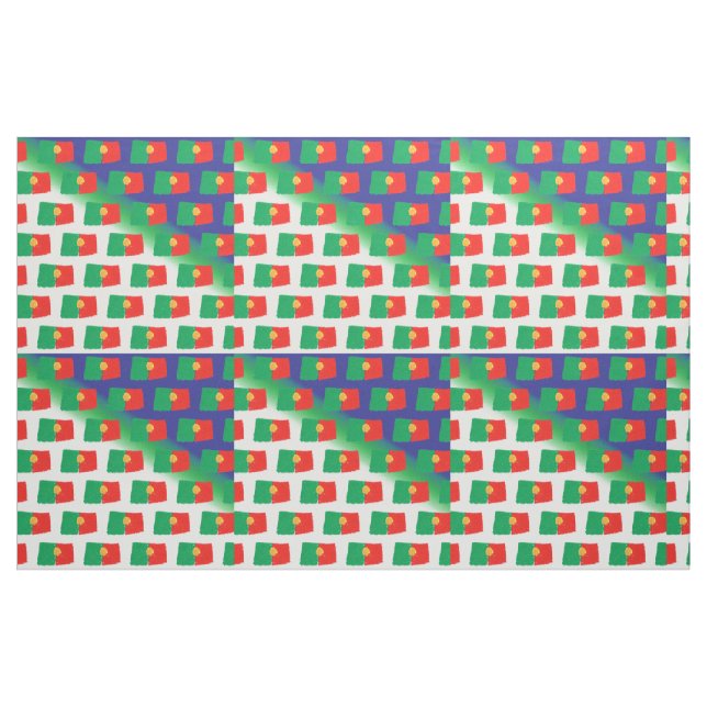 Tecido Teste padrão da bandeira de Portugal (Jarda)