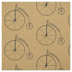 Tecido Teste padrão da bicicleta do vintage