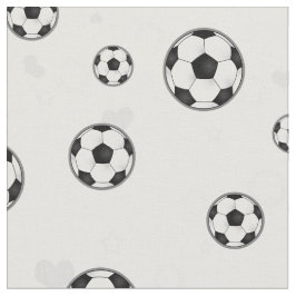 Tecido Teste padrão da bola de futebol preto e branco