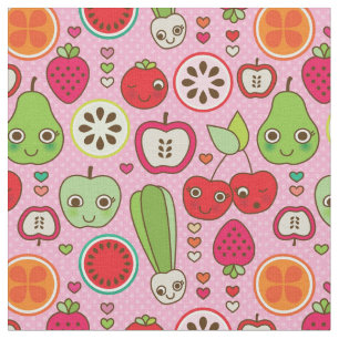Tecido teste padrão da ilustração da cozinha da fruta