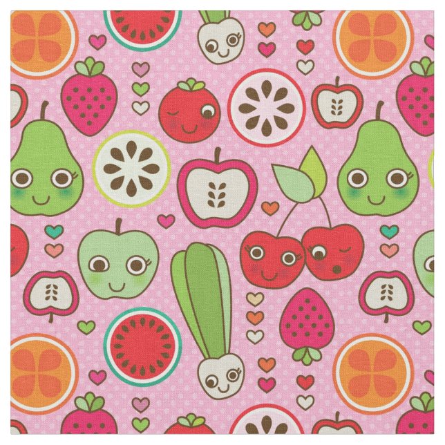Tecido teste padrão da ilustração da cozinha da fruta (Detalhe)