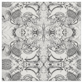 Tecido Teste padrão da mandala do coelho