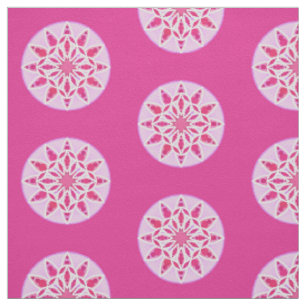 Tecido Teste padrão da mandala em cor-de-rosa, no fúcsi
