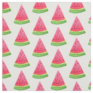 Tecido Teste padrão da melancia da aguarela