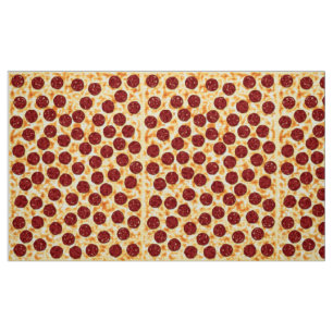 Tecido Teste padrão da pizza de Pepperoni