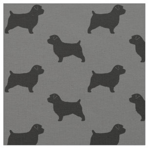 Tecido Teste padrão das silhuetas de Norfolk Terrier