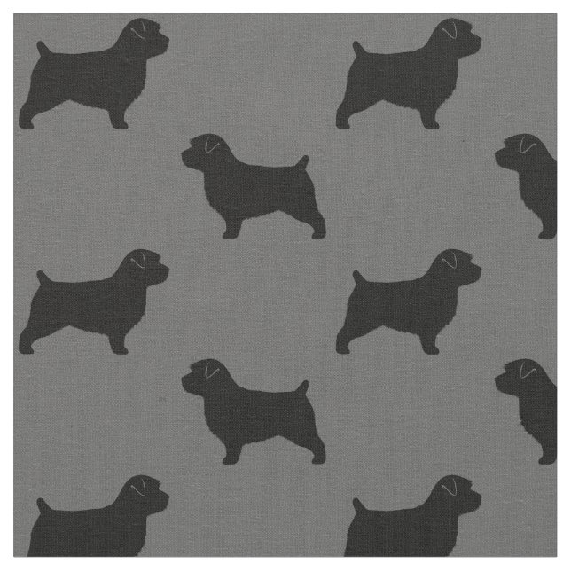 Tecido Teste padrão das silhuetas de Norfolk Terrier (Detalhe)