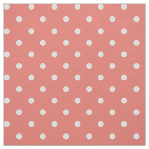 Tecido Teste padrão de bolinhas cor-de-rosa branco e