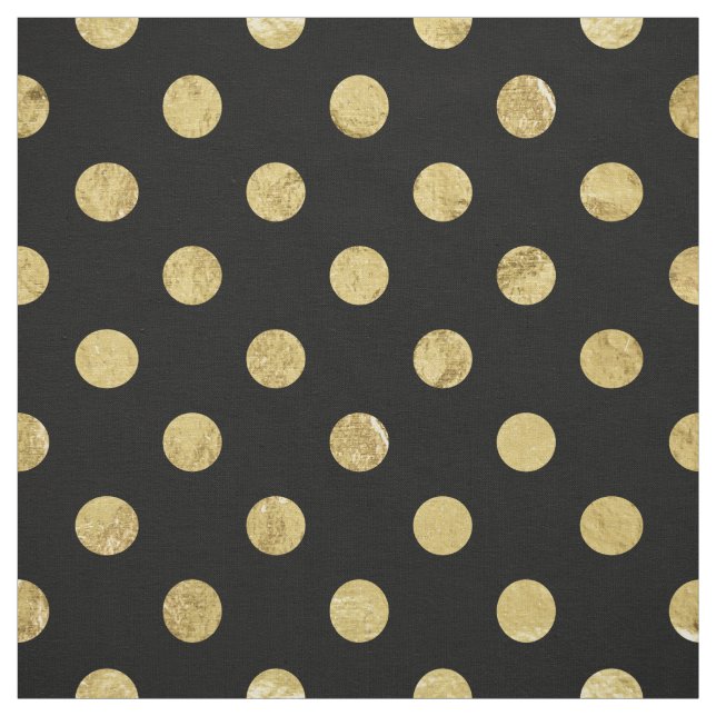 Tecido Teste padrão de bolinhas elegante da folha Dourado (Modelo)