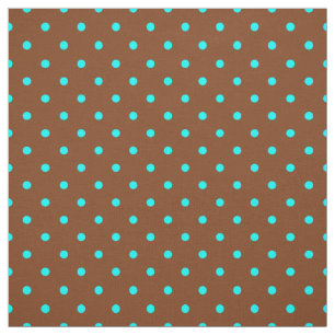 Tecido Teste padrão de bolinhas na moda do azul de