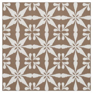 Tecido Teste padrão de estrela de Ikat - Taupe Tan e
