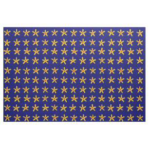 Tecido Teste padrão de estrela egípcio do estilo - azul