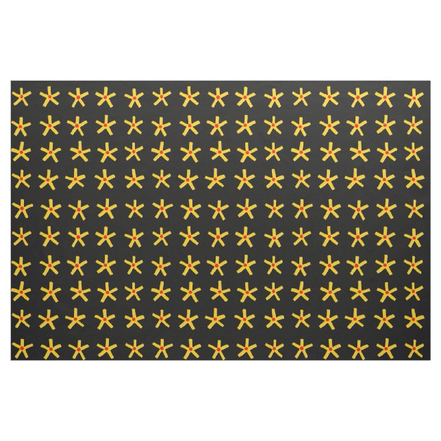Tecido Teste padrão de estrela egípcio do estilo - preto (Fat Quarter)