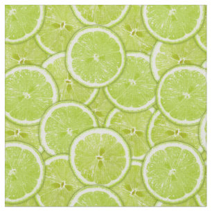 Tecido Teste padrão de fatias verdes do limão