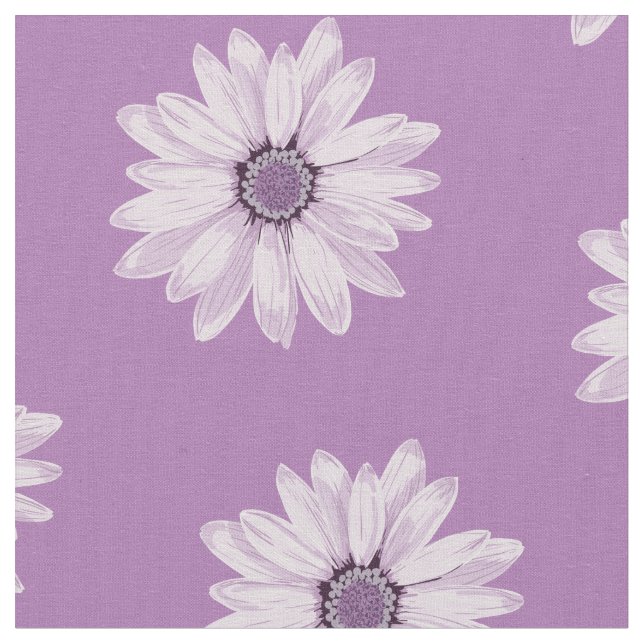 Tecido Teste padrão de flores roxo feminino floral (Detalhe)