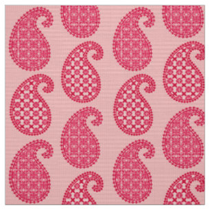 Tecido Teste padrão de Paisley, máscaras do rosa coral