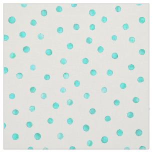Tecido Teste padrão de pontos branco azul dos confetes d