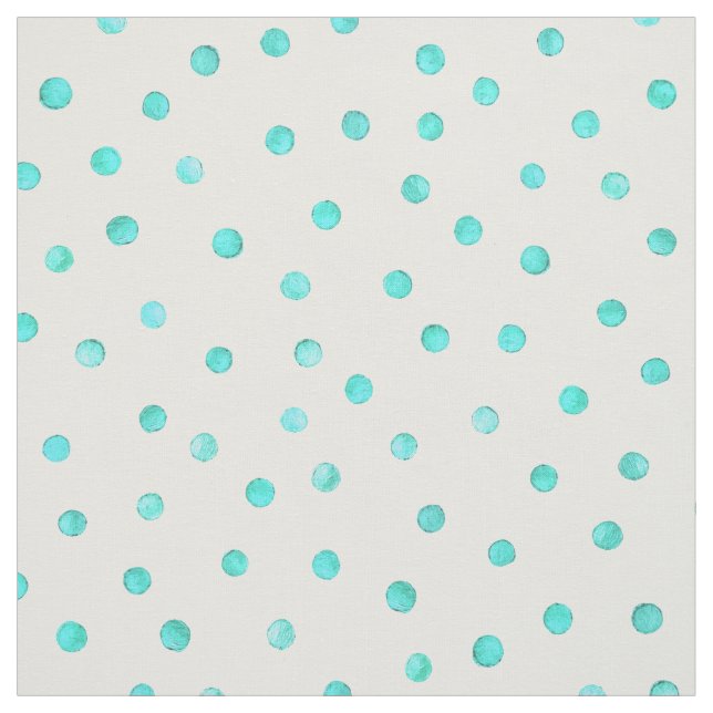 Tecido Teste padrão de pontos branco azul dos confetes da (Modelo)