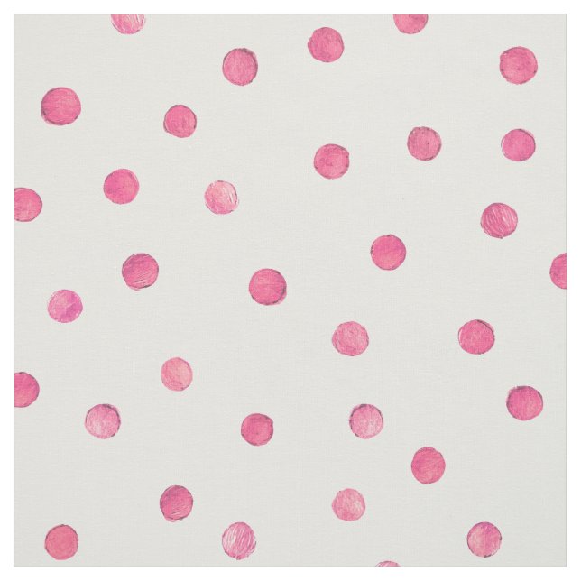 Tecido Teste padrão de pontos branco cor-de-rosa dos (Modelo)