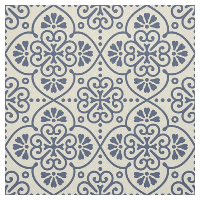 Tecido Teste padrão decorativo floral geométrico retro (Modelo)