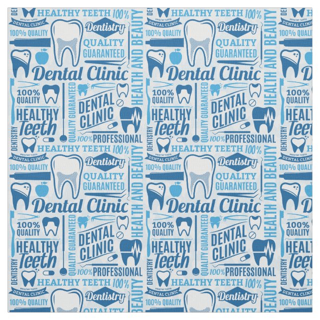 Tecido Teste padrão dental azul da clínica (Modelo)