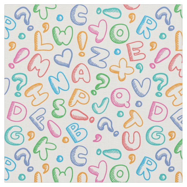 Tecido teste padrão do alfabeto (Detalhe)