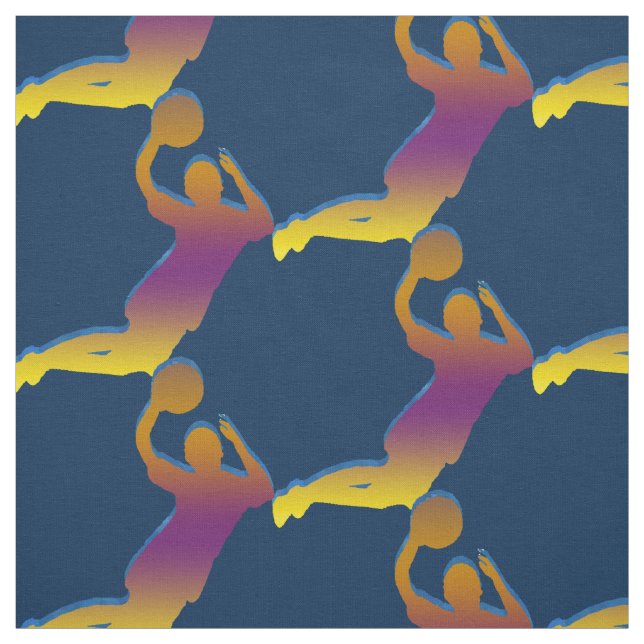 Tecido Teste padrão do arco-íris do basquetebol - mude a (Modelo)