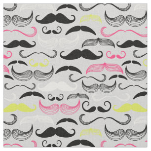 Tecido Teste padrão do bigode, estilo retro