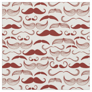 Tecido Teste padrão do bigode, estilo retro 3