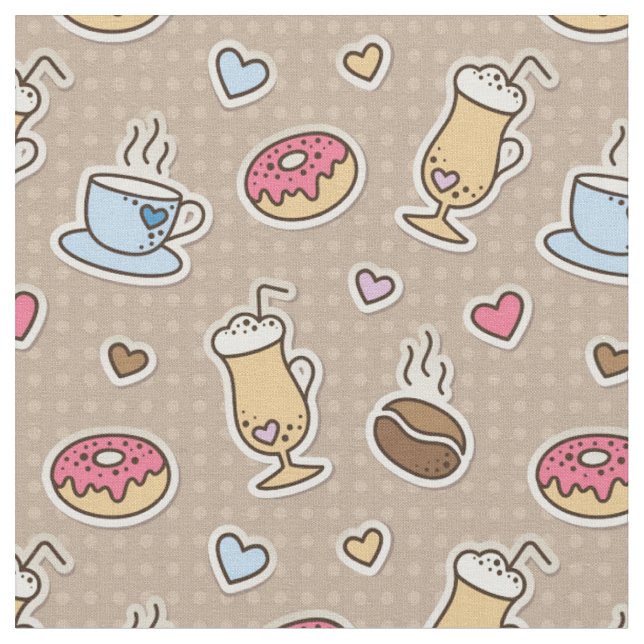 Tecido Teste padrão do café (Detalhe)