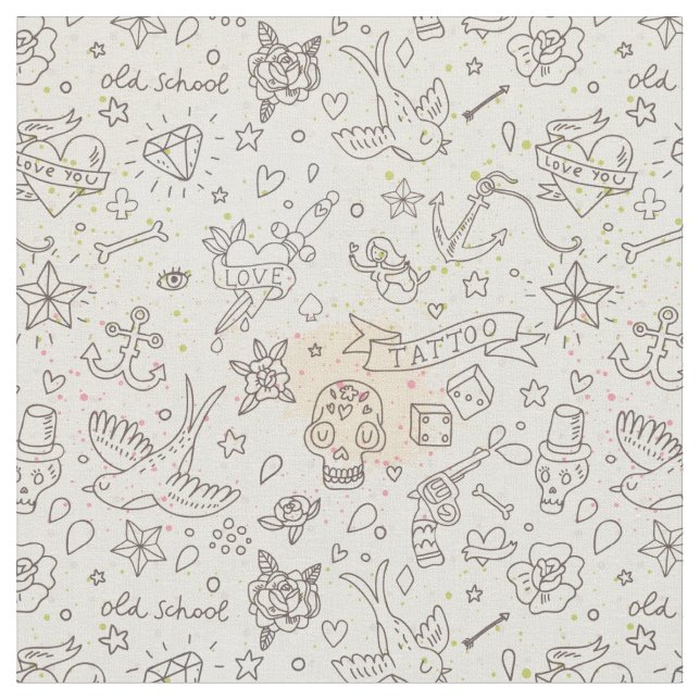 Tecido Teste padrão do conceito do tatuagem (Detalhe)