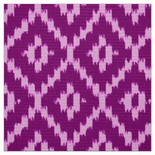 Tecido Teste padrão do diamante de Ikat - roxo Amethyst