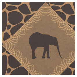 Tecido Teste padrão do diamante do impressão do elefante