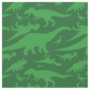 Tecido Teste padrão do dinossauro verde