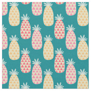 Tecido Teste padrão do Doodle do abacaxi