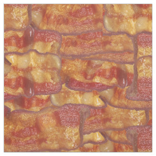 Tecido Teste padrão do fundo do bacon, comida engraçada