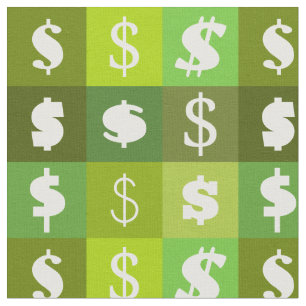 Tecido Teste padrão do sinal do dinheiro do dólar