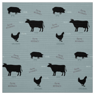 Tecido Teste padrão dos animais de fazenda (luz)