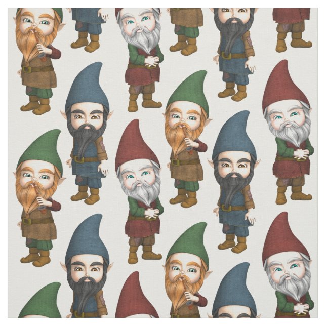 Tecido Teste padrão dos gnomos de Gnummy (Modelo)