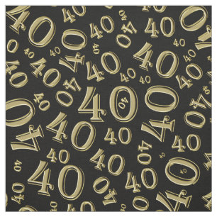 Tecido Teste padrão Dourado e preto da tipografia do